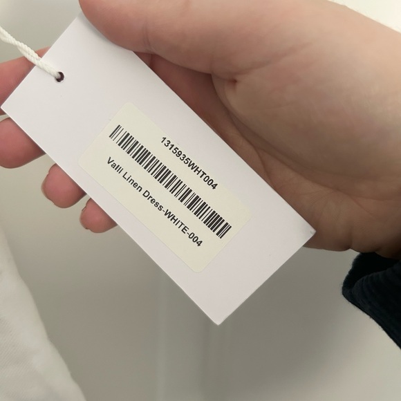 Reformation Valli Linen Cut Out Halter Mini White Dress - Picture 5 of 7